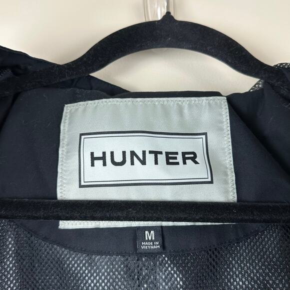 Hunter Navy Hooded Rain Jacket Womens Medium Waterproof Utility Gorpcore Hiking - Picture 8 of 12